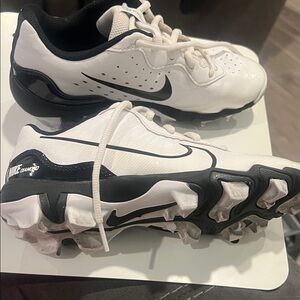 Nike Kids Black and White Sports Sneakers BASEBALL